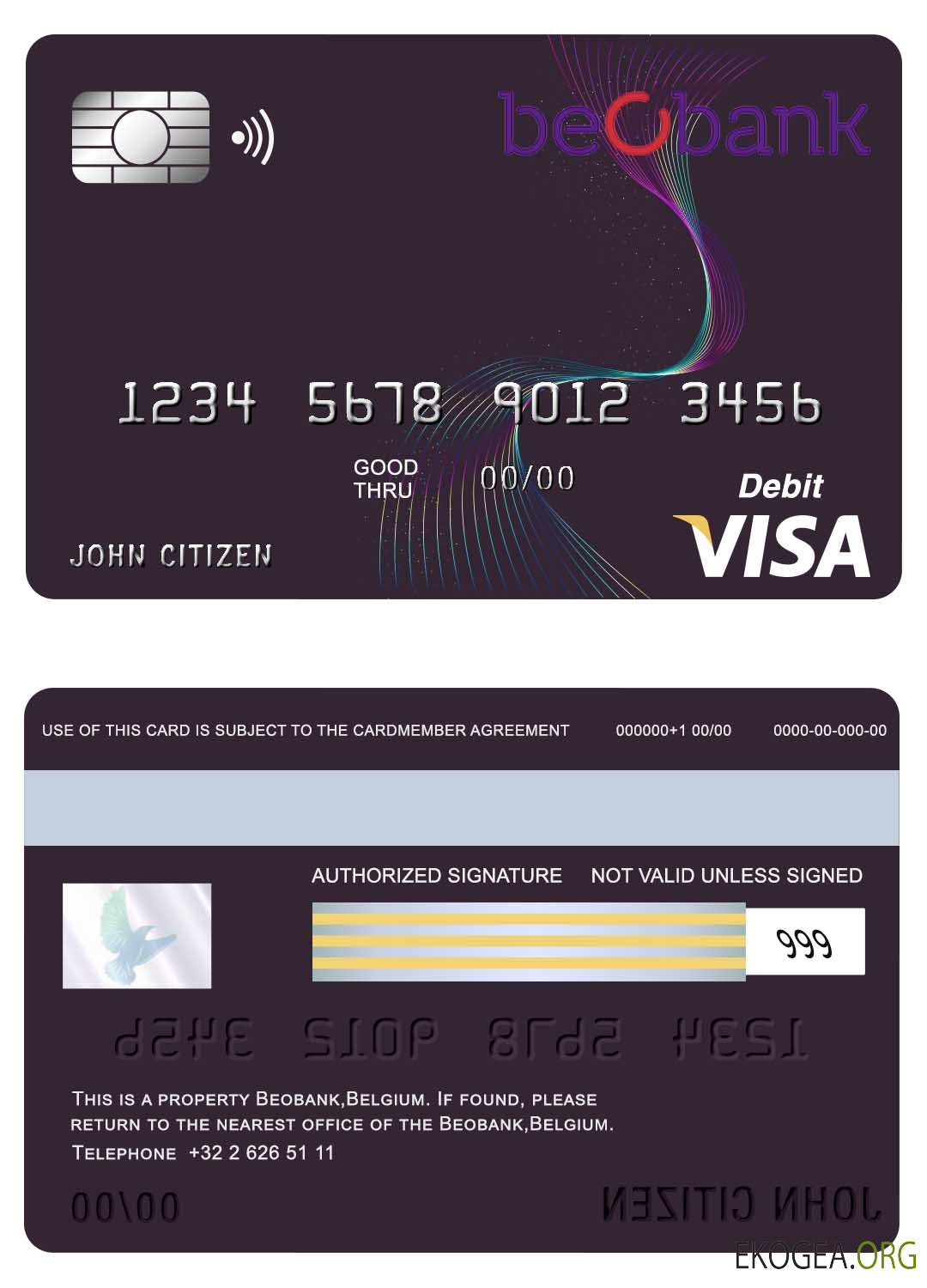 Carte visa Belgique Beobank